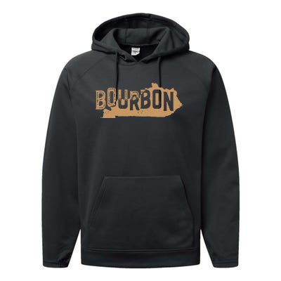 Kentucky State Bourbon Whiskey Drinking Performance Fleece Hoodie