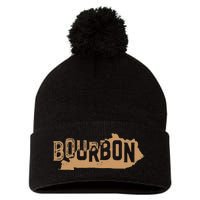 Kentucky State Bourbon Whiskey Drinking Pom Pom 12in Knit Beanie