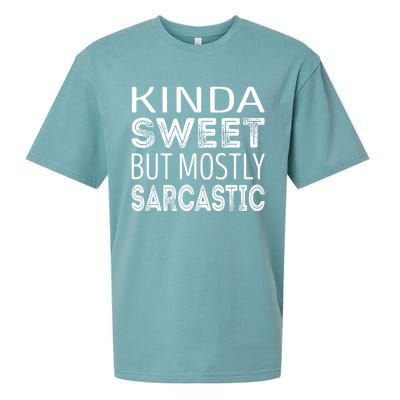 Kinda Sweet But Mostly Sarcastic Sueded Cloud Jersey T-Shirt