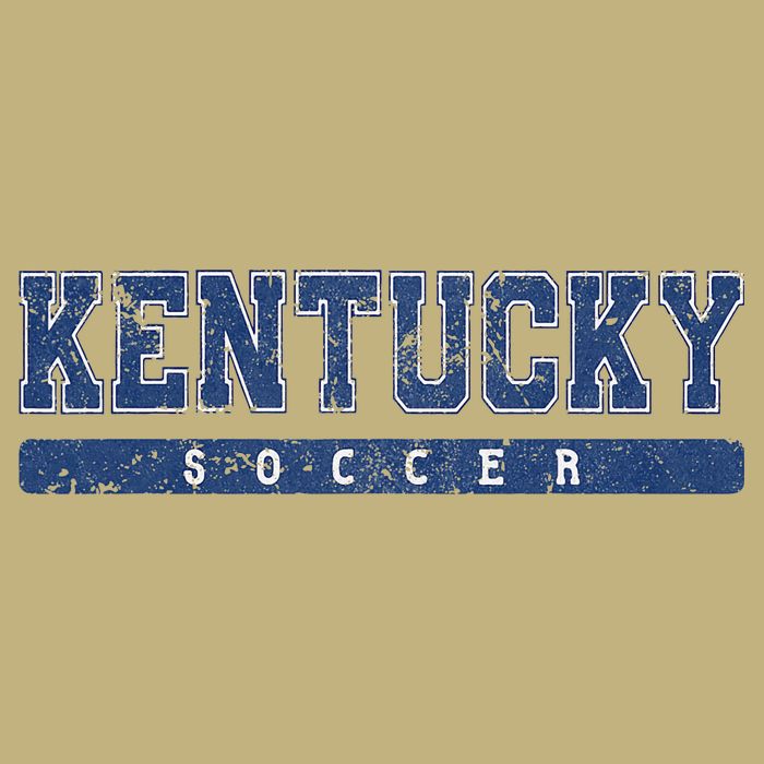 Kentucky Soccer Blue Vintage Text T-Shirt