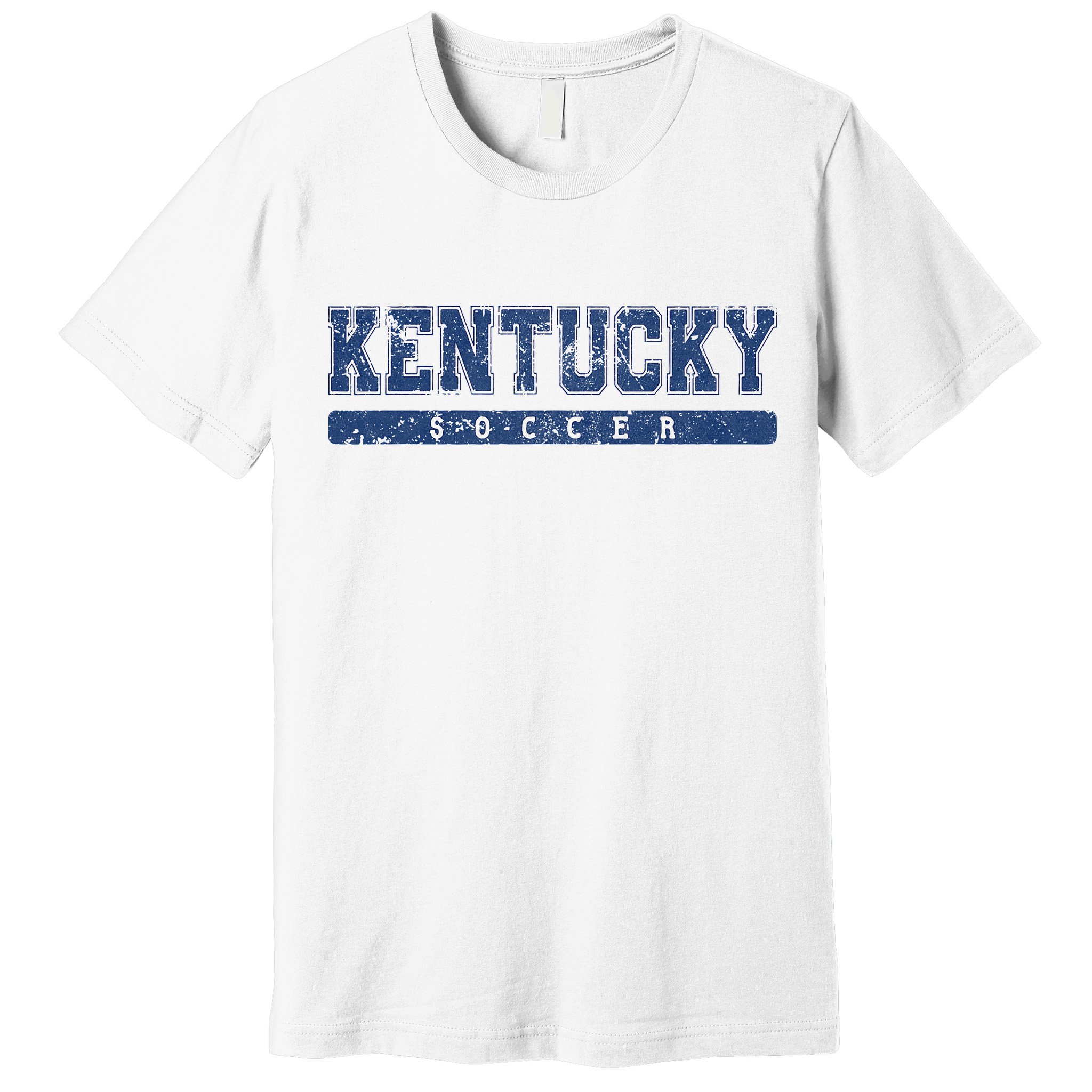 Kentucky Soccer Blue Vintage Text Premium T-Shirt