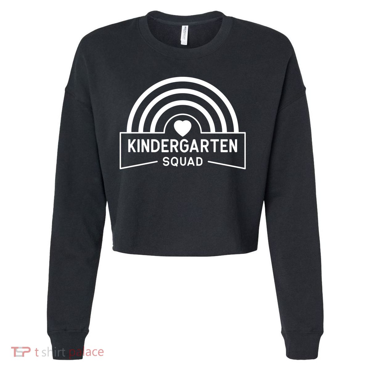 Kindergarten Squad Back To School Cropped Pullover Crew