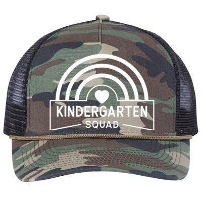 Kindergarten Squad Back To School Retro Rope Trucker Hat Cap