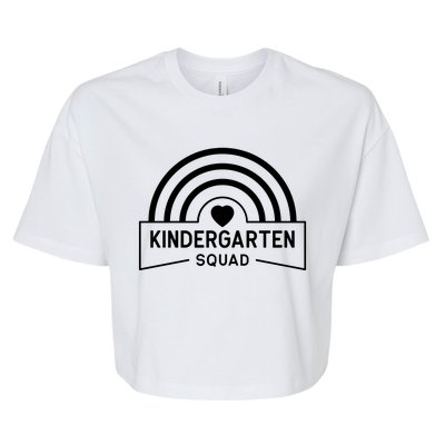 Kindergarten Squad Back To School Bella+Canvas Jersey Crop Tee