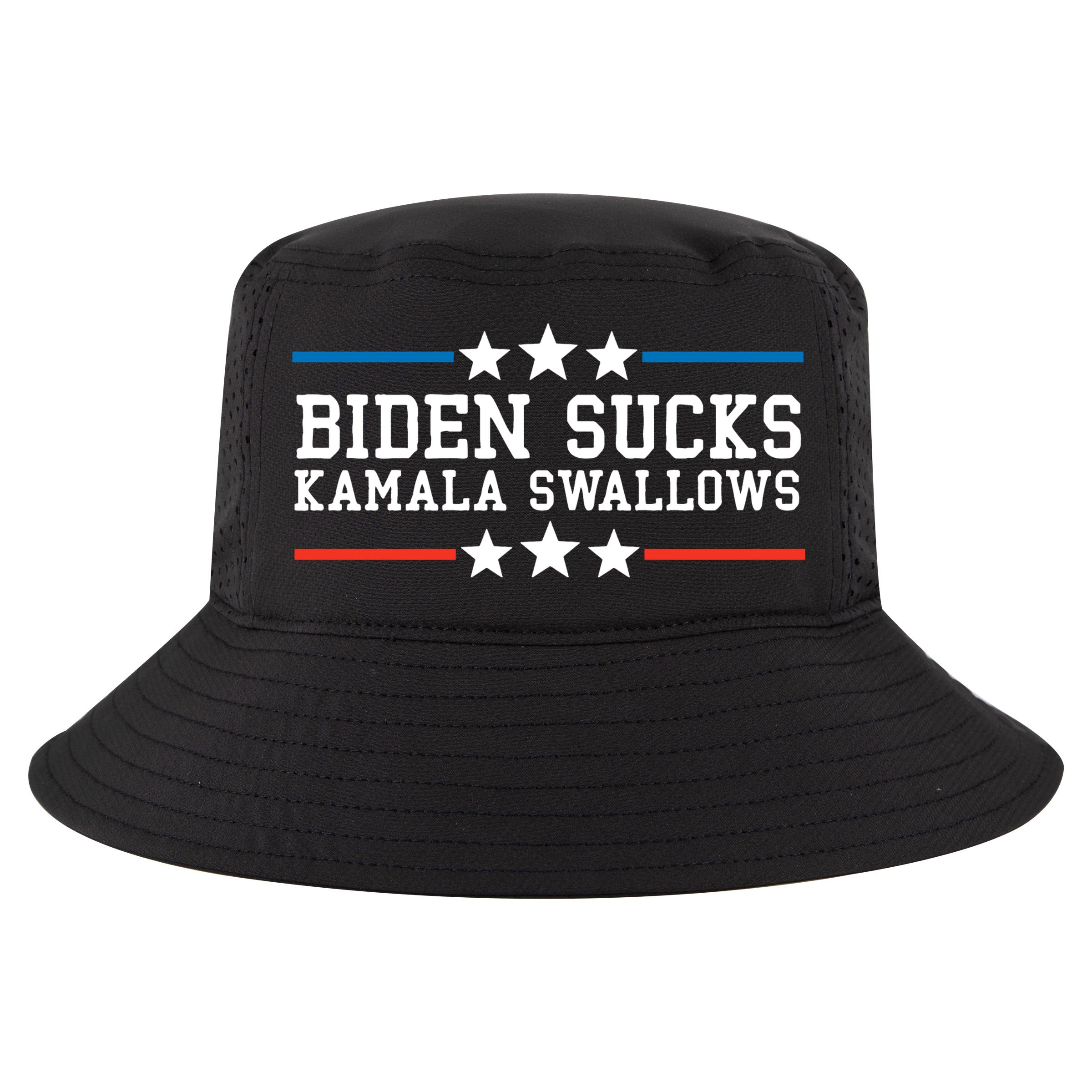 Kamala Swallows Biden Sucks Cool Comfort Performance Bucket Hat