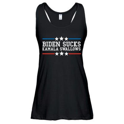 Kamala Swallows Biden Sucks Ladies Essential Flowy Tank