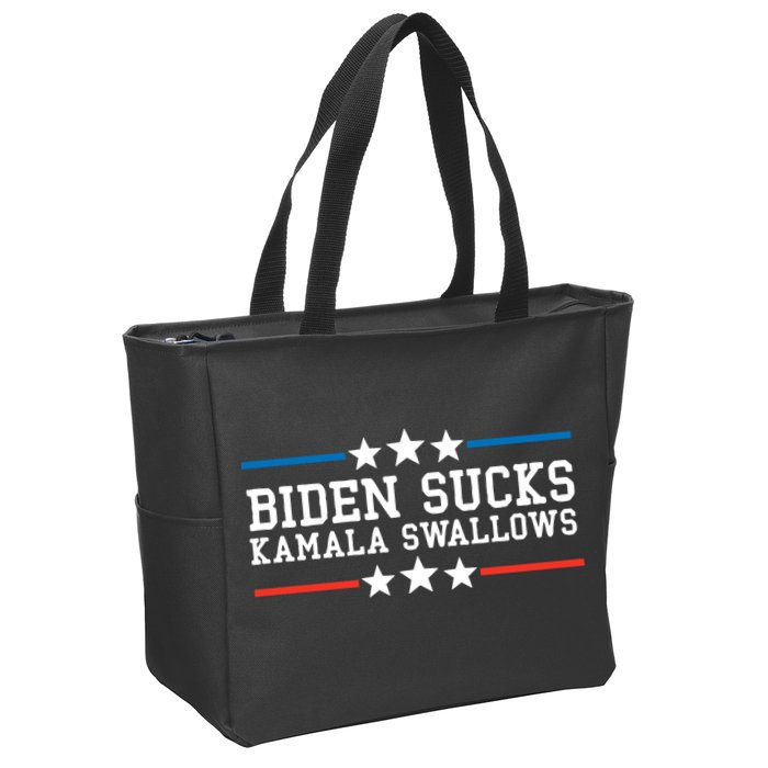 Kamala Swallows Biden Sucks Zip Tote Bag