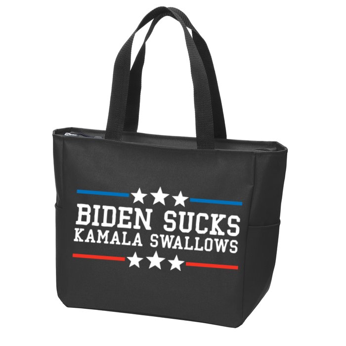 Kamala Swallows Biden Sucks Zip Tote Bag