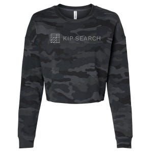 Kip Search Black And White Cropped Pullover Crew