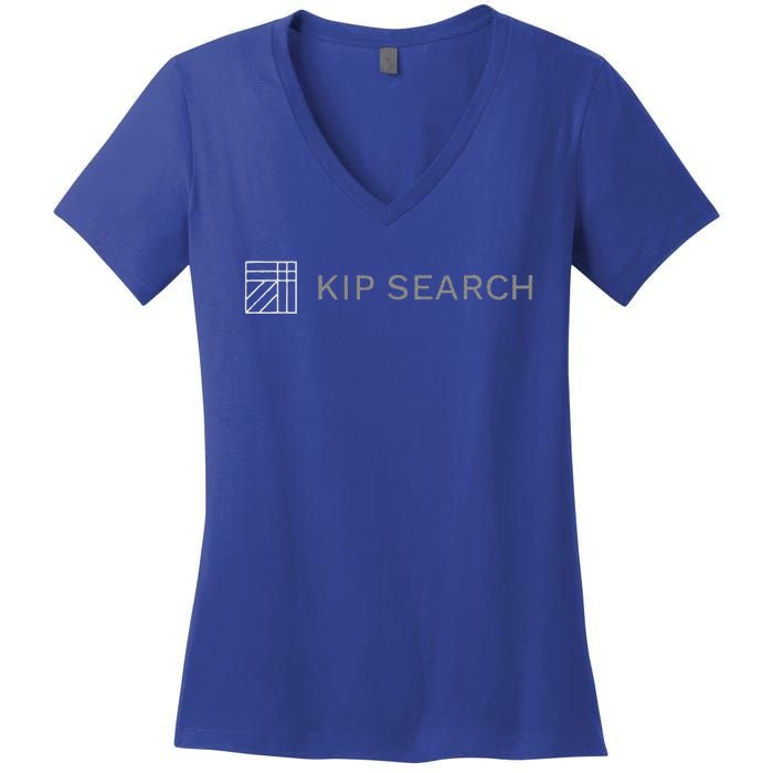 Kip Search Black And White Women's V-Neck T-Shirt