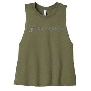 Kip Search Black And White Women's Racerback Cropped Tank