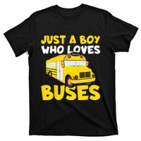 Kids School Bus Costume Just A Who Loves Buses T-Shirt