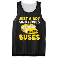 Kids School Bus Costume Just A Who Loves Buses Mesh Reversible Basketball Jersey Tank