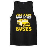 Kids School Bus Costume Just A Who Loves Buses PosiCharge Competitor Tank