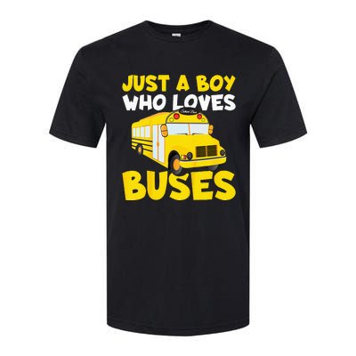 Kids School Bus Costume Just A Who Loves Buses Softstyle CVC T-Shirt