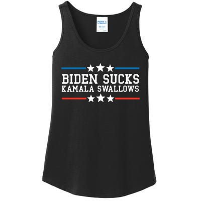 Kamala Swallows Biden Sucks Ladies Essential Tank