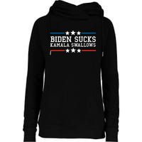 Kamala Swallows Biden Sucks Womens Funnel Neck Pullover Hood