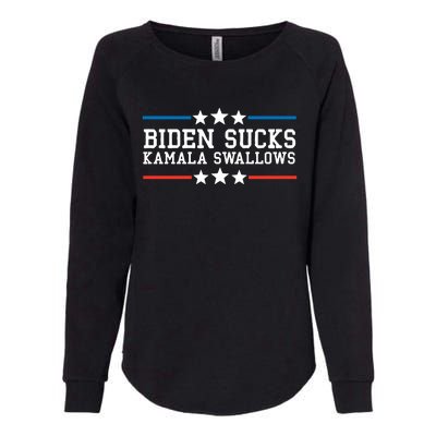 Kamala Swallows Biden Sucks Womens California Wash Sweatshirt