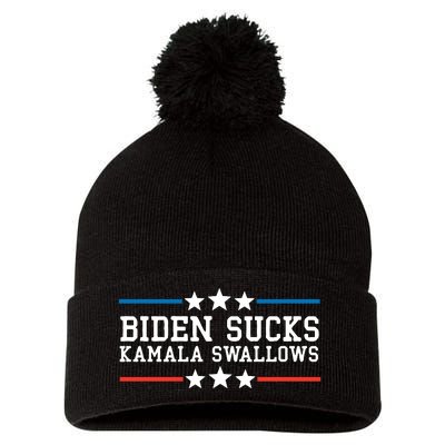 Kamala Swallows Biden Sucks Pom Pom 12in Knit Beanie