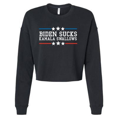 Kamala Swallows Biden Sucks Cropped Pullover Crew