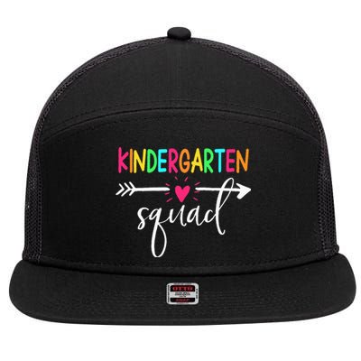 Kindergarten Squad Back To School Team Teacher Student 7 Panel Mesh Trucker Snapback Hat