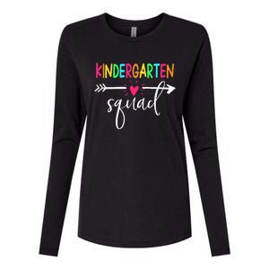 Kindergarten Squad Back To School Team Teacher Student Womens Cotton Relaxed Long Sleeve T-Shirt