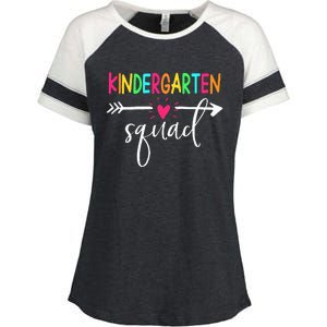 Kindergarten Squad Back To School Team Teacher Student Enza Ladies Jersey Colorblock Tee