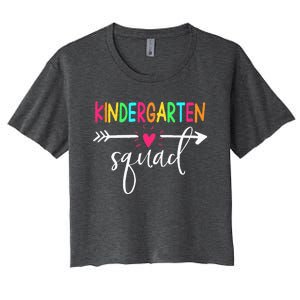 Kindergarten Squad Back To School Team Teacher Student Women's Crop Top Tee