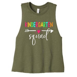 Kindergarten Squad Back To School Team Teacher Student Women's Racerback Cropped Tank