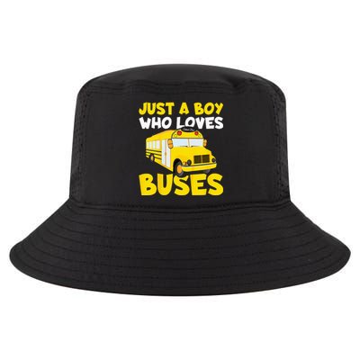 Kids School Bus Costume Just A Who Loves Buses Cool Comfort Performance Bucket Hat