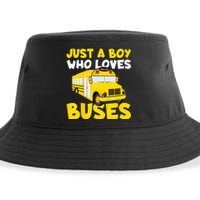 Kids School Bus Costume Just A Who Loves Buses Sustainable Bucket Hat