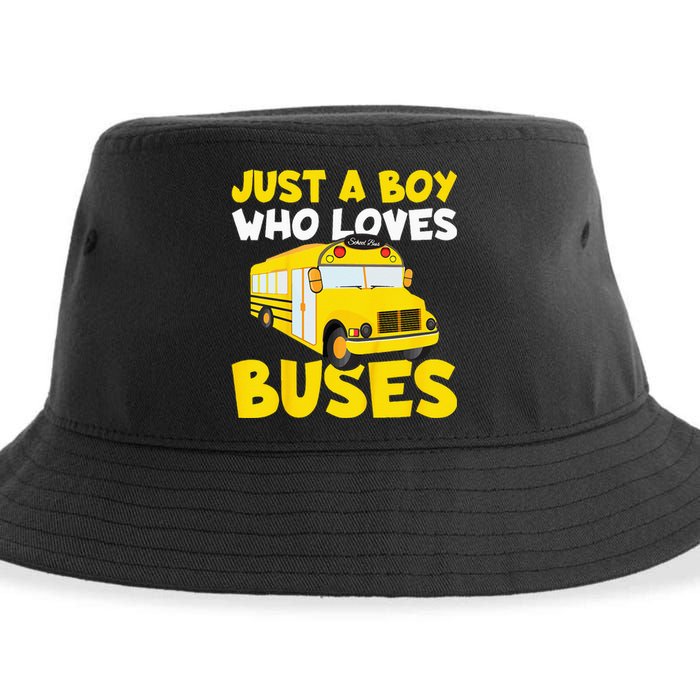 Kids School Bus Costume Just A Who Loves Buses Sustainable Bucket Hat