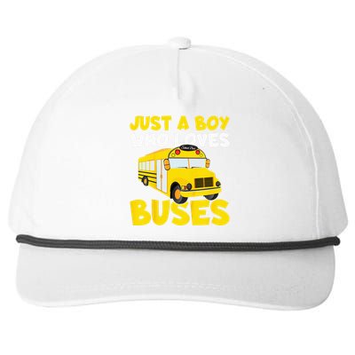 Kids School Bus Costume Just A Who Loves Buses Snapback Five-Panel Rope Hat