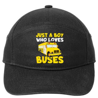 Kids School Bus Costume Just A Who Loves Buses 7-Panel Snapback Hat