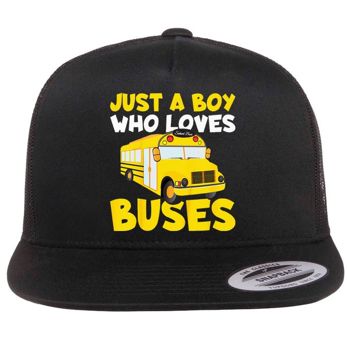 Kids School Bus Costume Just A Who Loves Buses Flat Bill Trucker Hat