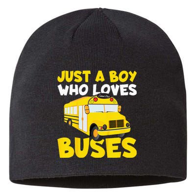 Kids School Bus Costume Just A Who Loves Buses Sustainable Beanie