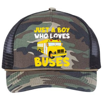 Kids School Bus Costume Just A Who Loves Buses Retro Rope Trucker Hat Cap