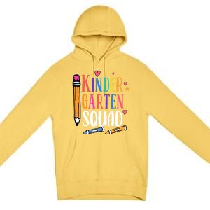 Kindergarten Squad Back To School Kindergarten Teacher Gift Premium Pullover Hoodie