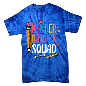 Kindergarten Squad Back To School Kindergarten Teacher Gift Tie-Dye T-Shirt