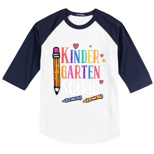 Kindergarten Squad Back To School Kindergarten Teacher Gift Baseball Sleeve Shirt