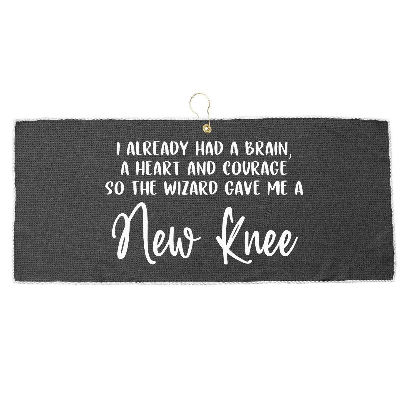 Knee Surgery Completed Funny Knee Replacement Gift Recovery Large Microfiber Waffle Golf Towel