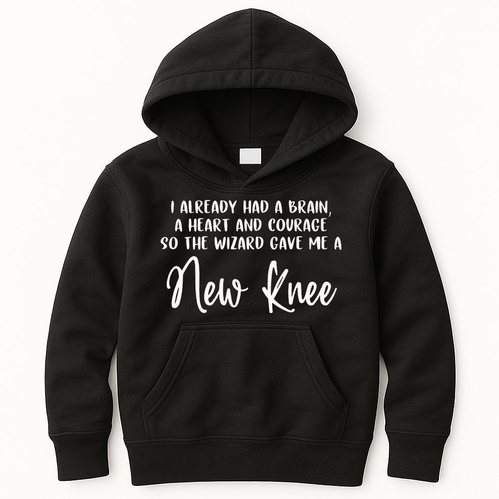 Knee Surgery Completed Funny Knee Replacement Gift Recovery Kids Hoodie