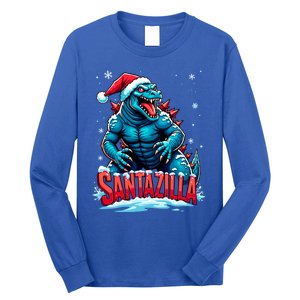 Kaiju Santa Christmas Santazilla Japanese Monster Xmas Gift Long Sleeve Shirt