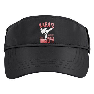 Karate Silhouette Courtesy & Discipline Adult Drive Performance Visor