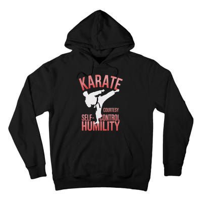 Karate Silhouette Courtesy & Discipline Tall Hoodie