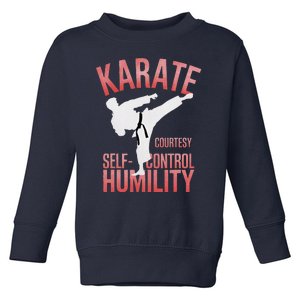 Karate Silhouette Courtesy & Discipline Toddler Sweatshirt