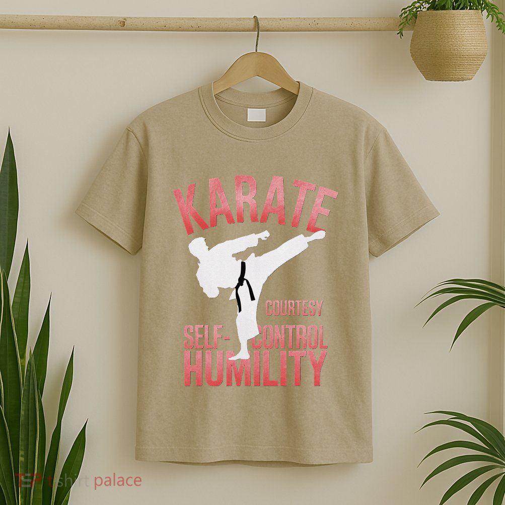 Karate Silhouette Courtesy & Discipline T-Shirt