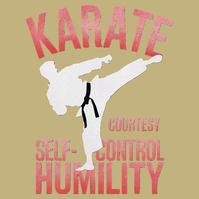 Karate Silhouette Courtesy & Discipline T-Shirt
