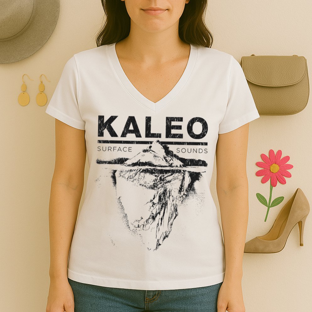 Kaleo Surface Crest Women's V-Neck T-Shirt