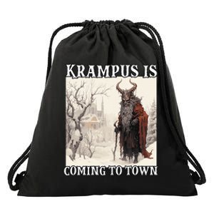 Krampus Santa Claus T Bavarian Legendary Figure Kramperl Drawstring Bag